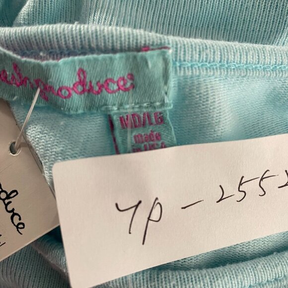 Fresh Produce Studio Top M/L Swimming Pool Blue Long Sleeve Solid NWT TP-2552 - Picture 9 of 11